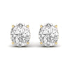 2.5 Carats Each Oval Shape Solitaire Diamond Four Prong Basket Setting Studs Earring