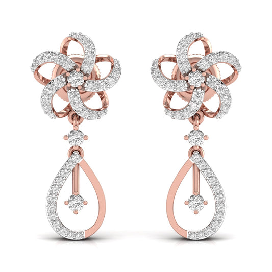 Round Cut Diamonds Dangler Earring