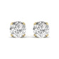 2 Carat Each Round Diamond Four Prong Basket Setting Studs Earring