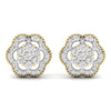 Twisted Floral Lab Grown Diamond Studs Earring