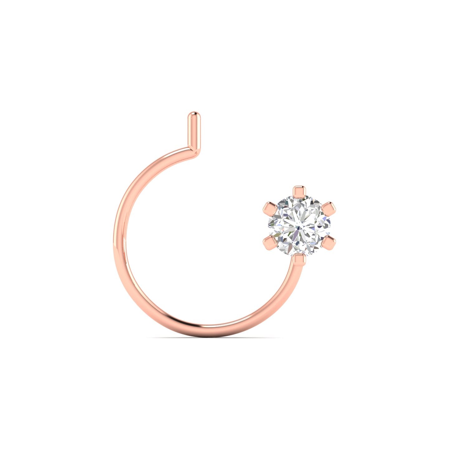 Nose Pin with Dazzling Diamond Accent