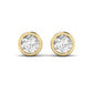 2.5 Carat Each Round Diamond Bezel Setting Studs Earring