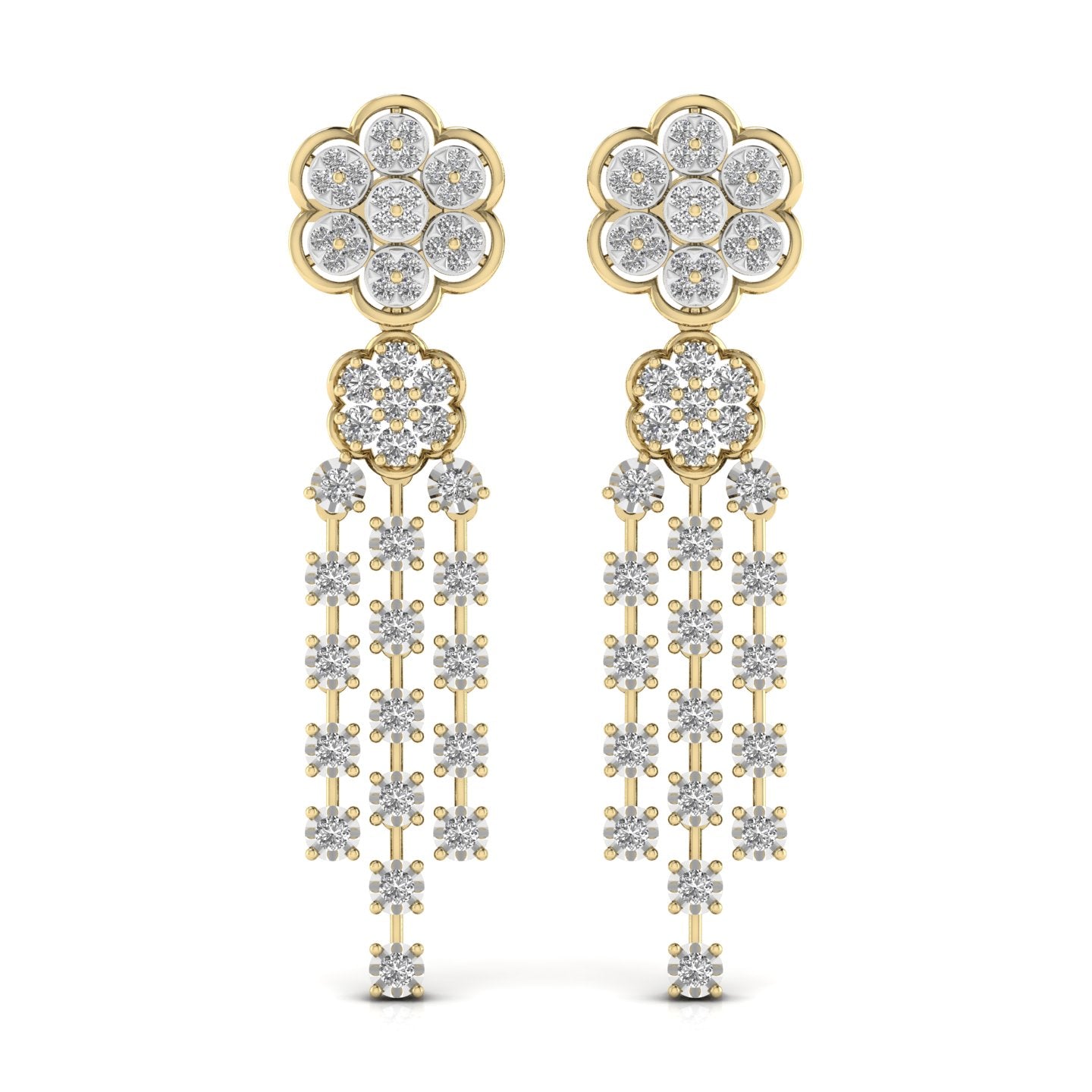 Round Cut Diamonds Dangler Earring