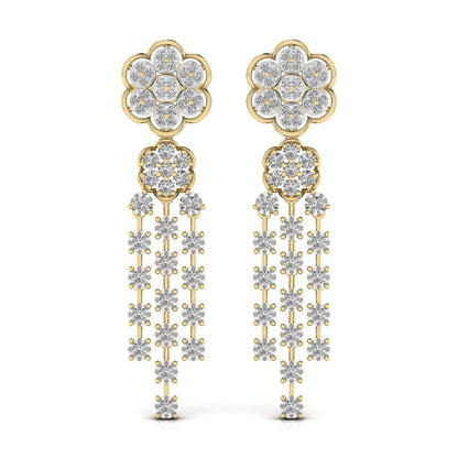 Round Cut Diamonds Dangler Earring