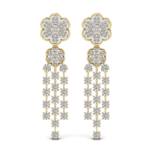 Round Cut Diamonds Dangler Earring