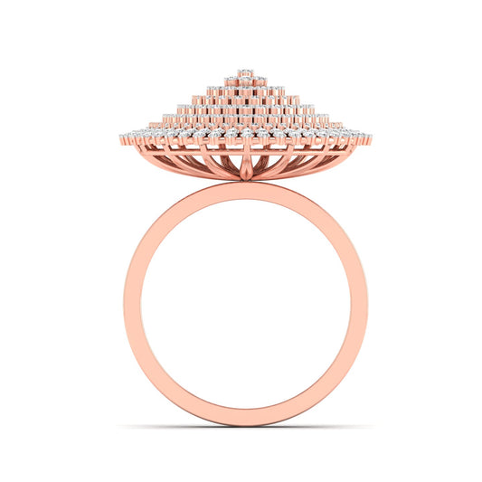 Stylish Pyramid-Inspired Luxury Ring with Stunning Finish