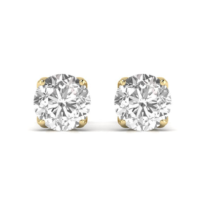 2.5 Carat Double Prong Round Shape Studs Earring