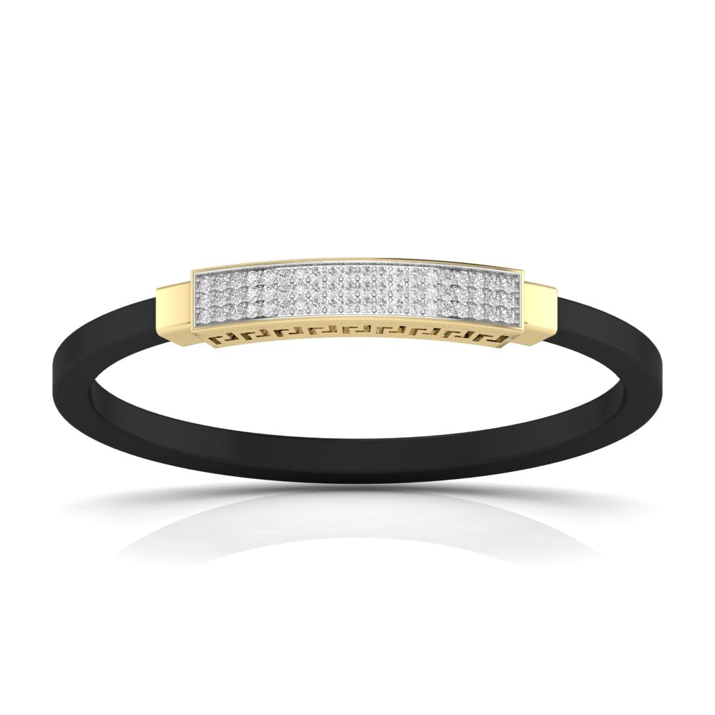 Ivana Men's Bracelet With Black Colour Band