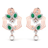 Fancy Pear Cut Emerald Diamond Stunning Earring