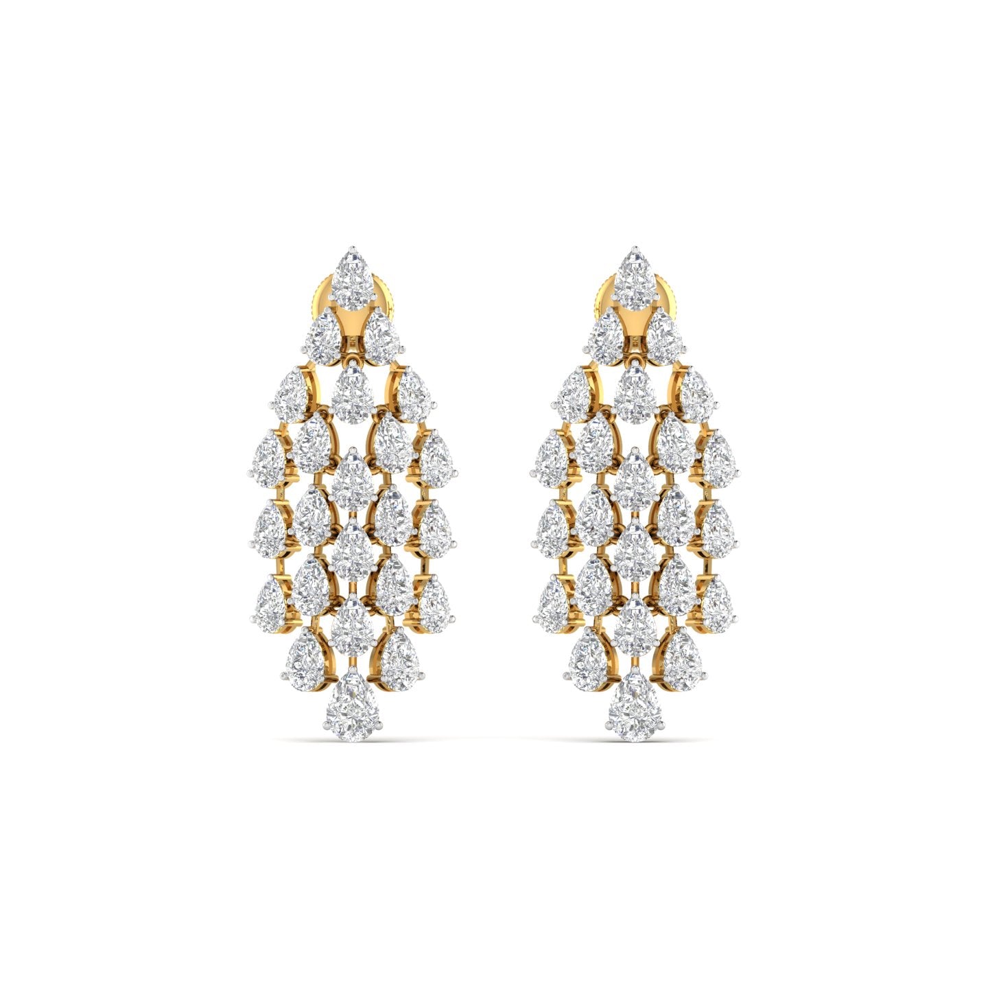 Pear Shape Diamonds Dazzling Droplets Earrings