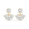 1.01 Carat Each Round Solitaire & Fancy Diamonds Drops Earrings