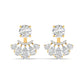 1.01 Carat Each Round Solitaire & Fancy Diamonds Drops Earrings