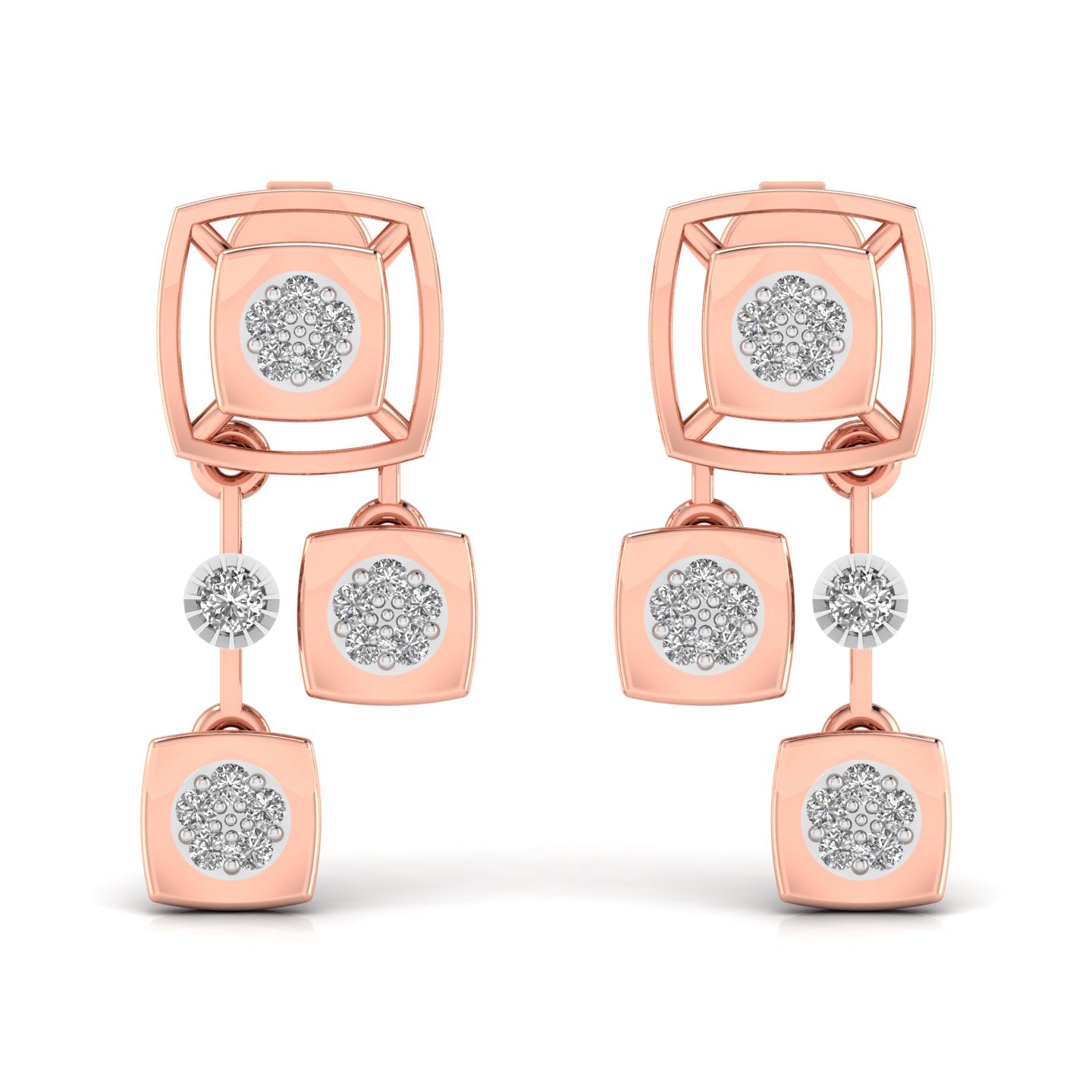 Two Tiered Diamond Earring