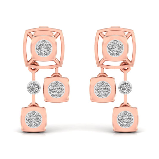 Two Tiered Diamond Earring