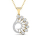 Pear Shape Diamonds Peacock Style Pendant For Her