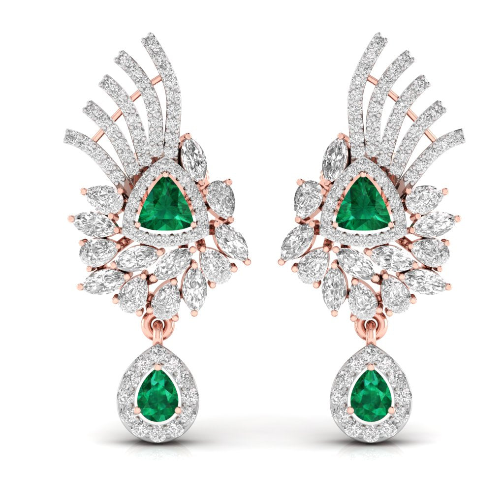 Coloured, Fancy Shape & Round Shape Diamonds Earring