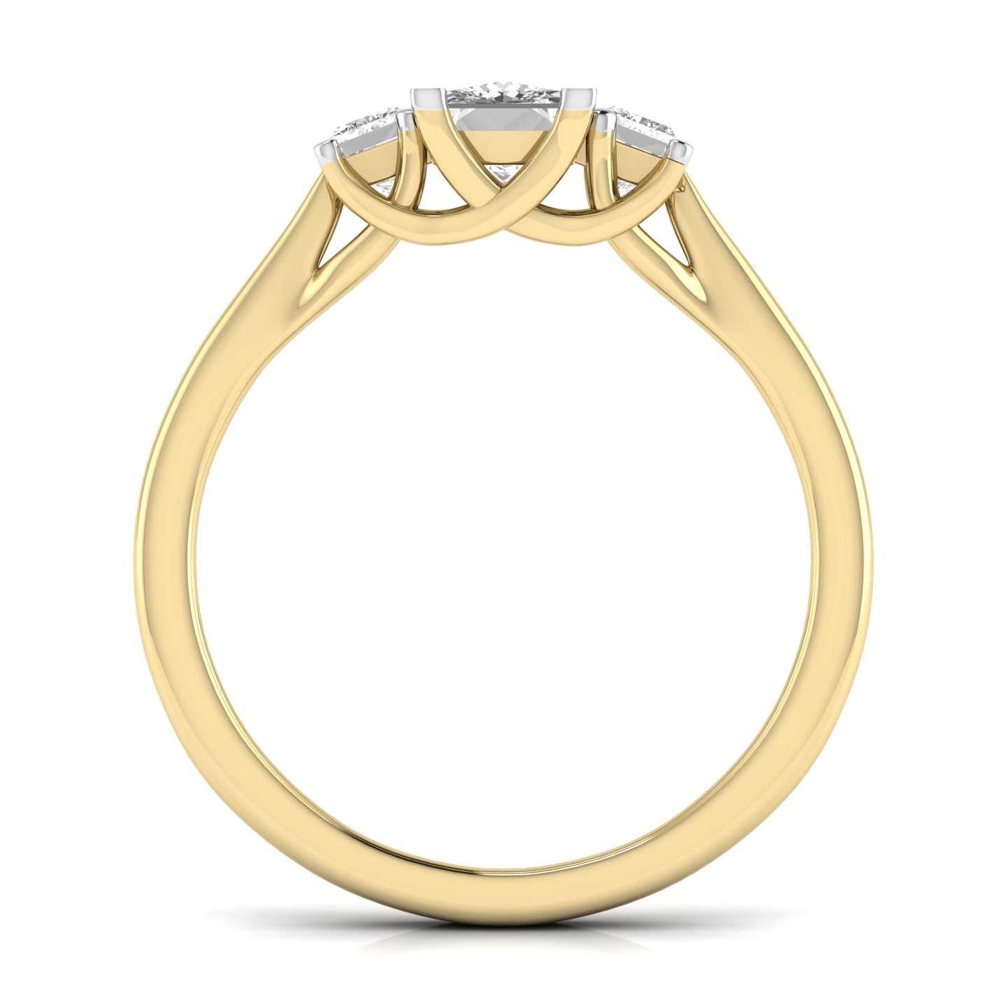 Classic Crescent Diamond Ring