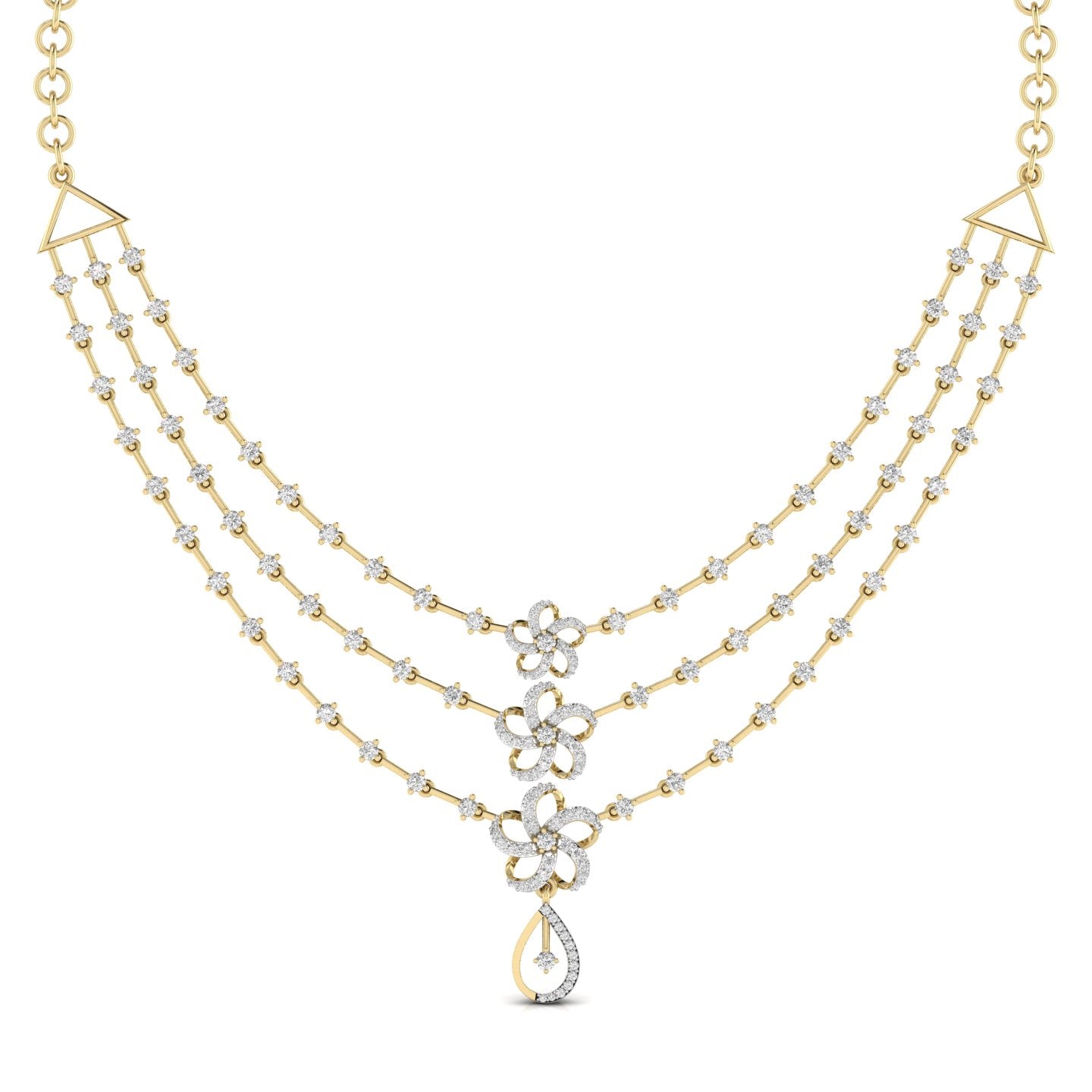 Stunning Flowy Diamond Necklace