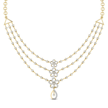 Stunning Flowy Diamond Necklace