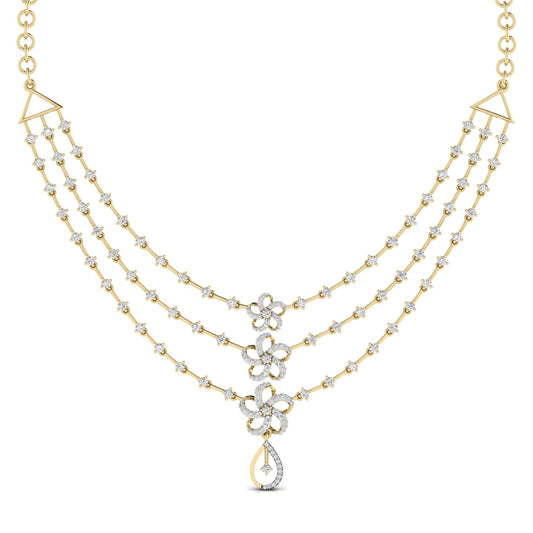 Stunning Flowy Diamond Necklace