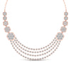 Layered Round Cut Diamonds Party Wear Necklace