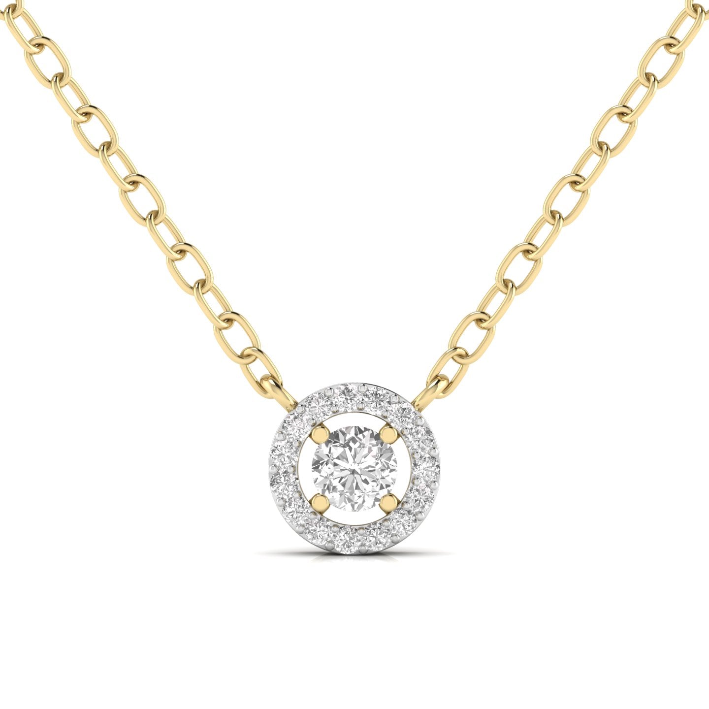 0.40 Pointer Centre Round Cut Diamond Pendant