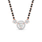 Luxurious Black Bead Mangalsutra with Triple Diamond Pendant