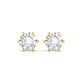 2.13 Carats Each Round Diamonds 6-prongs Setting Studs Earrings