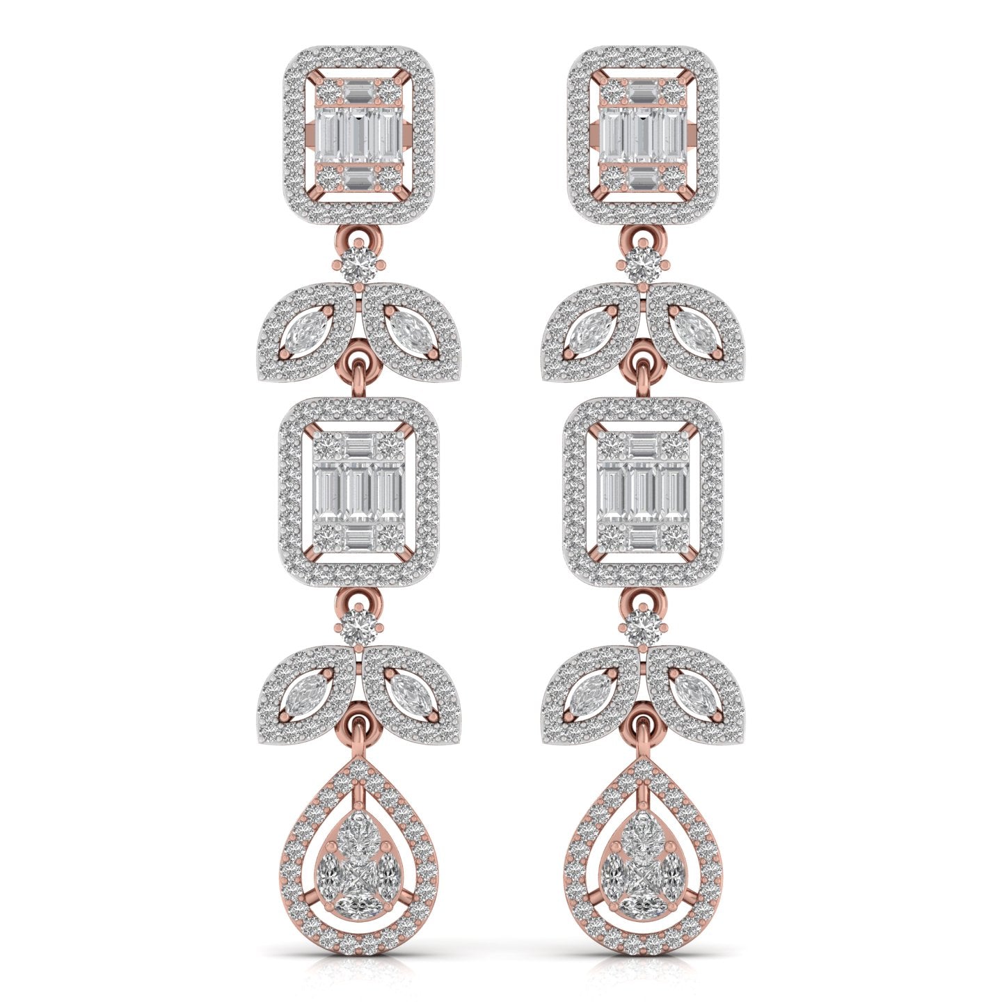 1.58 Carat Round Cut Diamonds Dangler