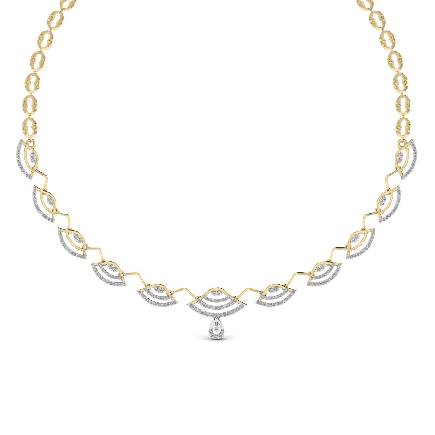 Party Wear Round Cut Diamonds Necklace