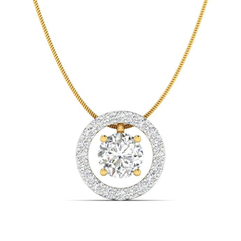 2 Carat Center Diamond Halo Pendant Best lab grown diamond jewellery brand