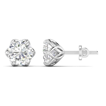 Buy 4 Carat Round Diamond Stud Earring from Ivana Jewels Best lab grown diamond jewellery brand