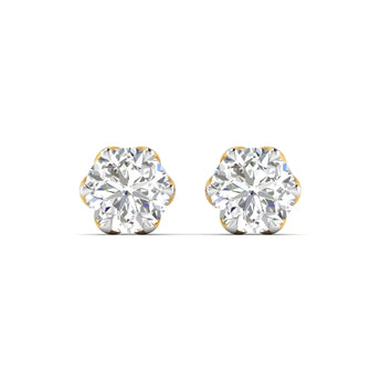 Brilliant Portuguese Diamond Round Stud Earrings Best lab grown diamond jewellery brand