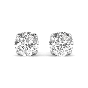 Buy Gold Four Prong Basket Diamond Stud Earring from Ivana Jewels Best lab grown diamond jewellery brand