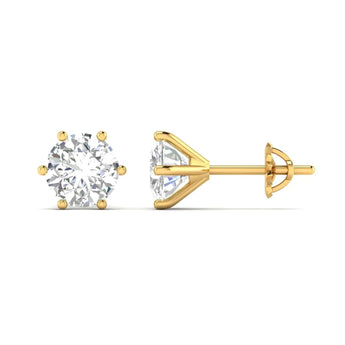 Buy 2.13 Carat Round Diamond Stud Earring from Ivana Jewels Best lab grown diamond jewellery brand