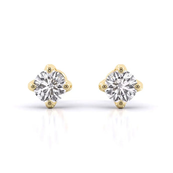 Buy Solitaire Gold Diamond Stud Earring from Ivana Jewels Best lab grown diamond jewellery brand