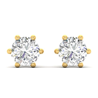 Solitaire Diamond Studs Best lab grown diamond jewellery brand