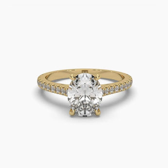 Buy 2 Carat Oval Diamond Engagement Ring from Ivana Jewels Best lab grown diamond jewellery brand
