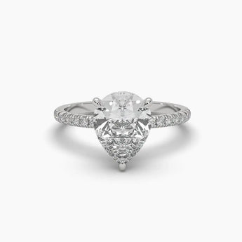Buy 2 Carat Pear Diamond Engagement Ring from Ivana Jewels Best lab grown diamond jewellery brand