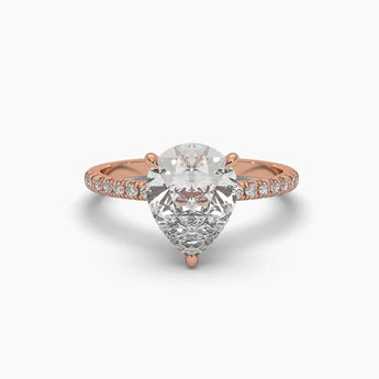 Buy 2 Carat Pear Diamond Engagement Ring from Ivana Jewels Best lab grown diamond jewellery brand