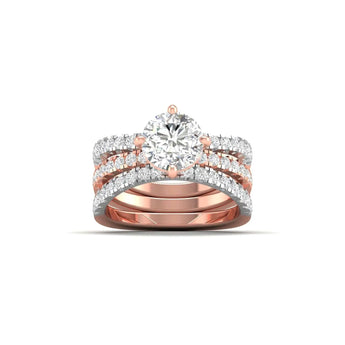 Buy Sparkling Three Piece Diamond Engagement Ring from Ivana Jewels Best lab grown diamond jewellery brand