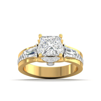 Buy Baguette Accents Diamond Engagement Ring from Ivana Jewels Best lab grown diamond jewellery brand