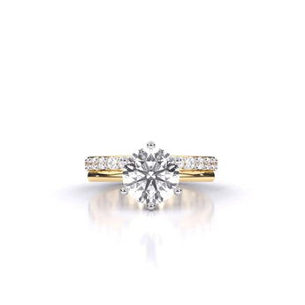 Buy Minimalistic Diamond Engagement Ring from Ivana Jewels Best lab grown diamond jewellery brand