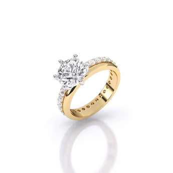 Buy Minimalistic Diamond Engagement Ring from Ivana Jewels Best lab grown diamond jewellery brand