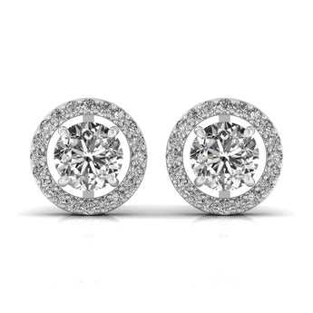 Buy Round Solitaire Diamond Stud Earring from Ivana Jewels Best lab grown diamond jewellery brand