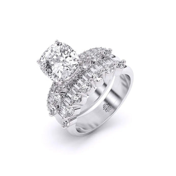 Buy Centre Solitaire & Fancy Diamond Engagement Ring from Ivana Jewels Best lab grown diamond jewellery brand