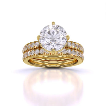Buy Double Round Solitaire Diamond Engagement Ring from Ivana Jewels Best lab grown diamond jewellery brand