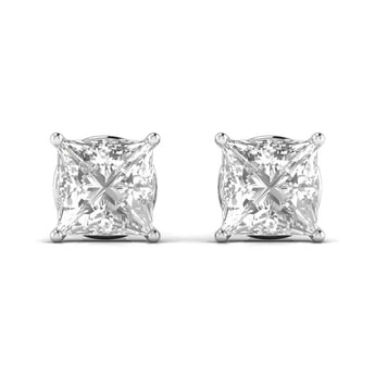 Buy Princess Shape Solitaire Diamond Stud Earring from Ivana Jewels Best lab grown diamond jewellery brand