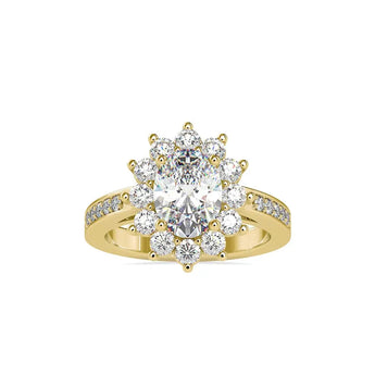 Buy Oval Shaped Diamond Engagement Ring from Ivana Jewels Best lab grown diamond jewellery brand