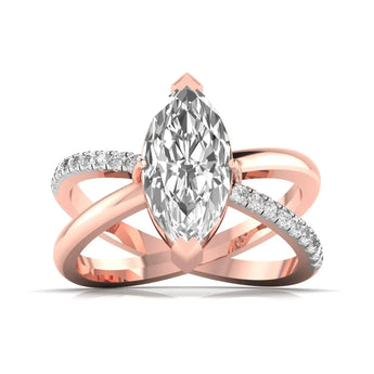 Buy Marquise Solitaire Diamond Engagement Ring from Ivana Jewels Best lab grown diamond jewellery brand